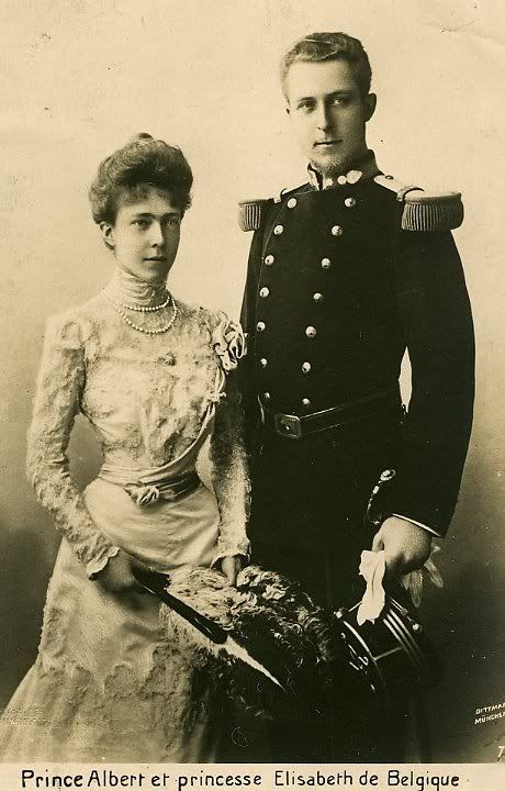La reine Elisabeth de Belgique et son mari Albert