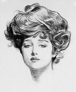 La Gibson Girl créée par Charles Dana Gibson. 