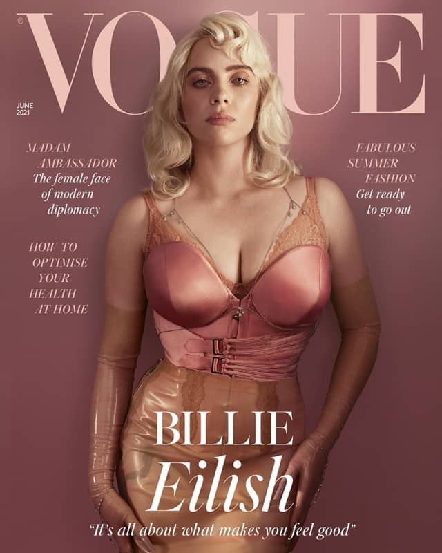 Billie Eilish en couverture de Vogue