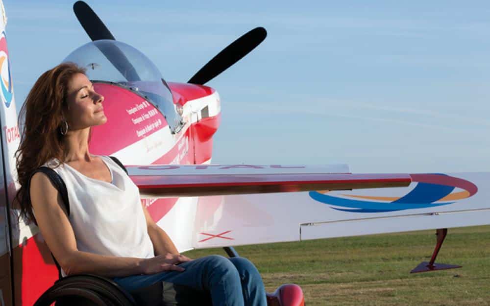 Dorine Bourneton, 1ère aviatrice paraplégique au monde.