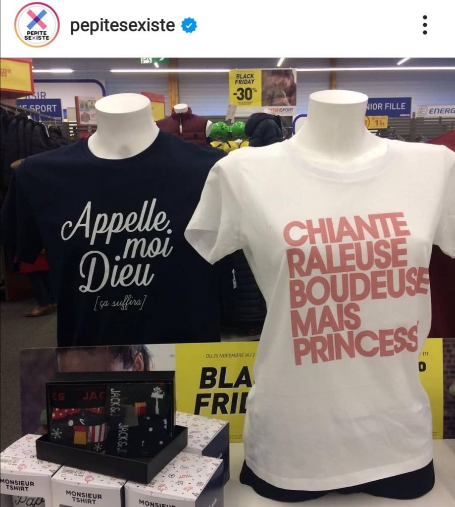 T-shirts discriminants hommes et femmes