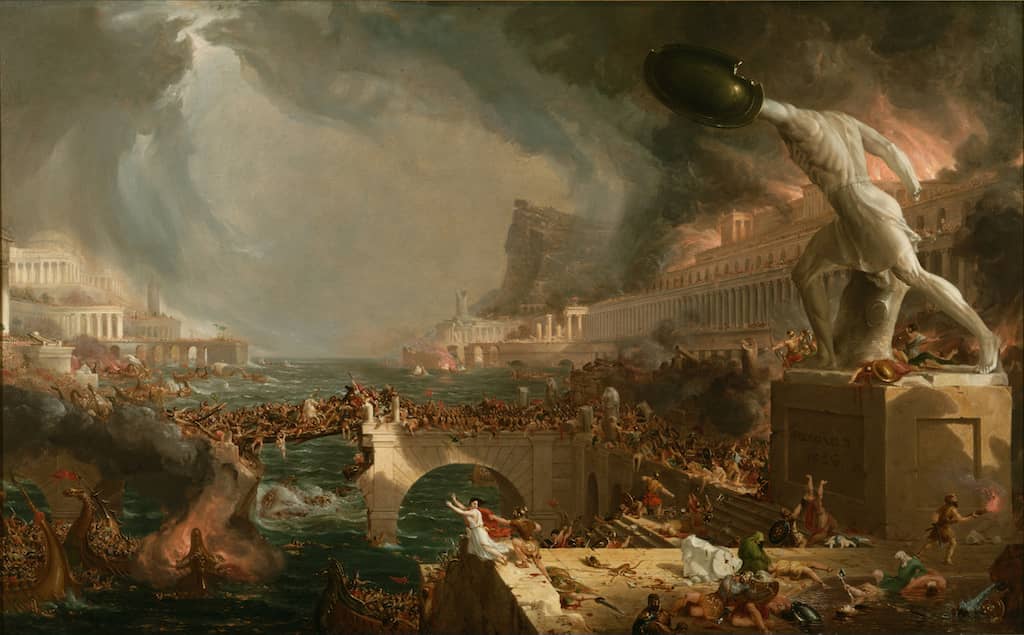 chute empire romain destruction empire thomas cole