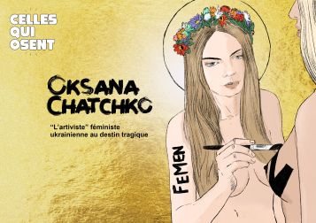 Oksana Chatchko, Femen, peint le sein d'une autre activiste
