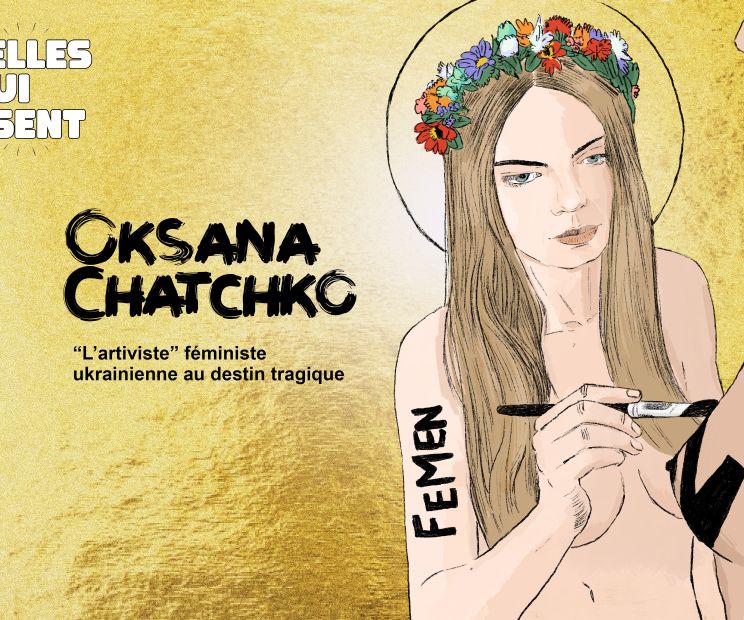 Oksana Chatchko, Femen, peint le sein d'une autre activiste